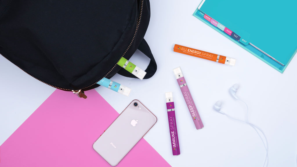 College Wellness Vitamin Spray Kit by SpectraSpray; B12 Energy Spray, Sleep Spray, Immune Spray